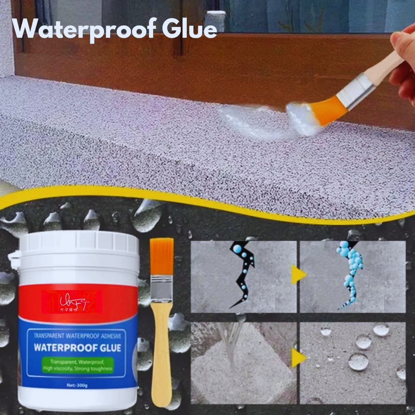 Transparent Waterproof Crack Seal Glue ( Pack of 2 )