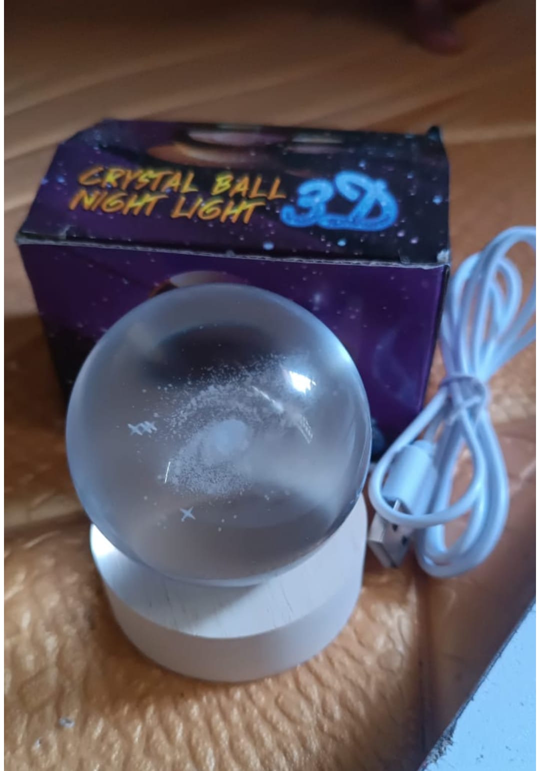 3D Crystal Ball Night Lamp