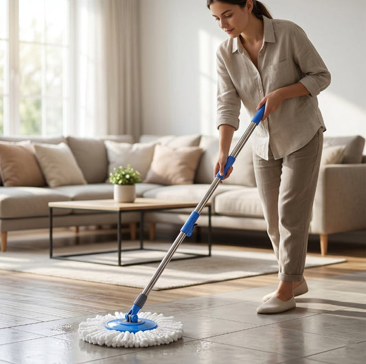 360° Spin Mop with Stainless Steel Handle