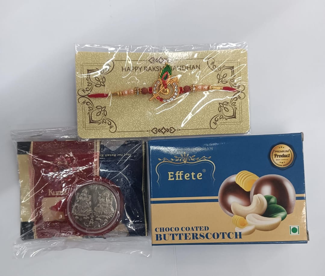 Krishna Flute Rakhi Combo – Festive Gift Hamper for Brother – Raksha Bandhan Gift