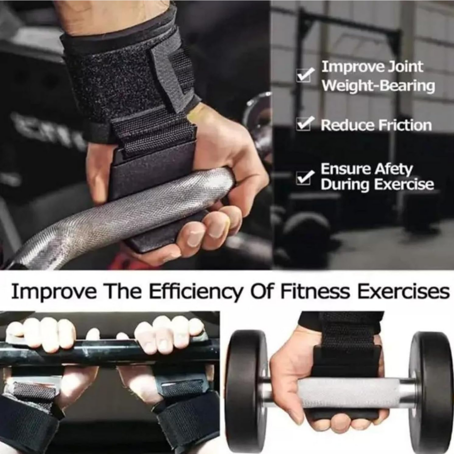 BoldFire™ Lifting Hooks – Max Grip & Support (Unisex, Black)