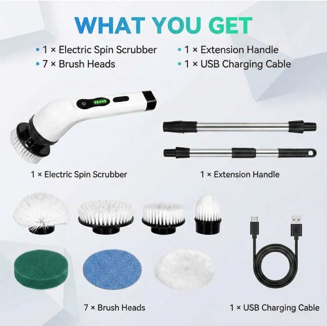 7-in-1 Electric Spin Scrubber