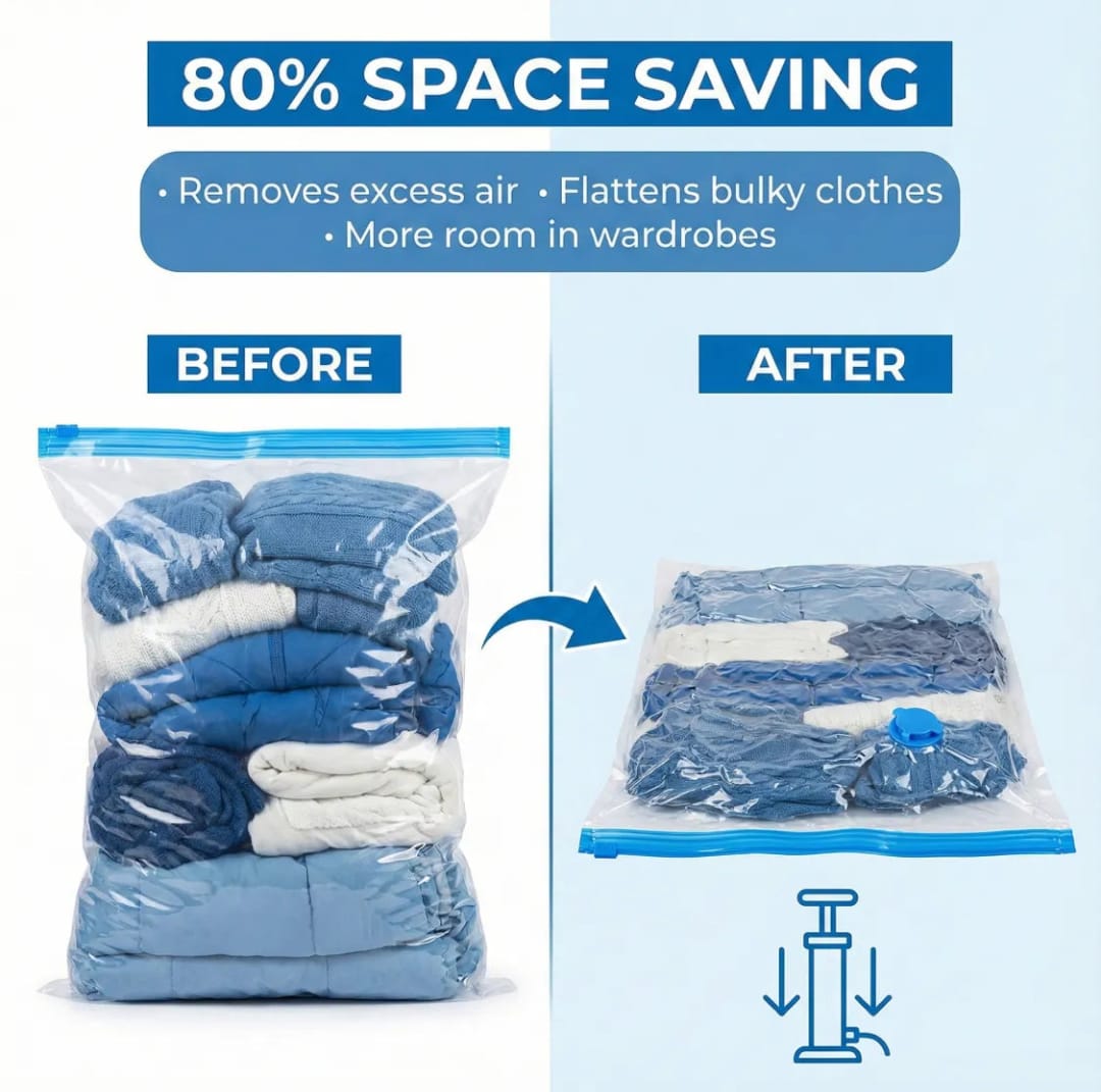 Vacuum Storage Bag Set with Pump