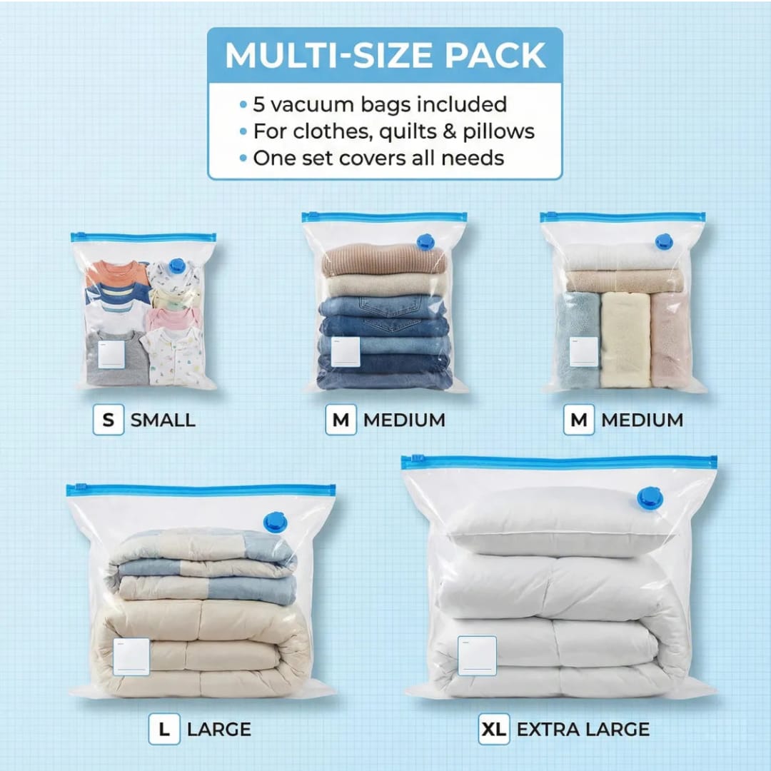 Vacuum Storage Bag Set with Pump
