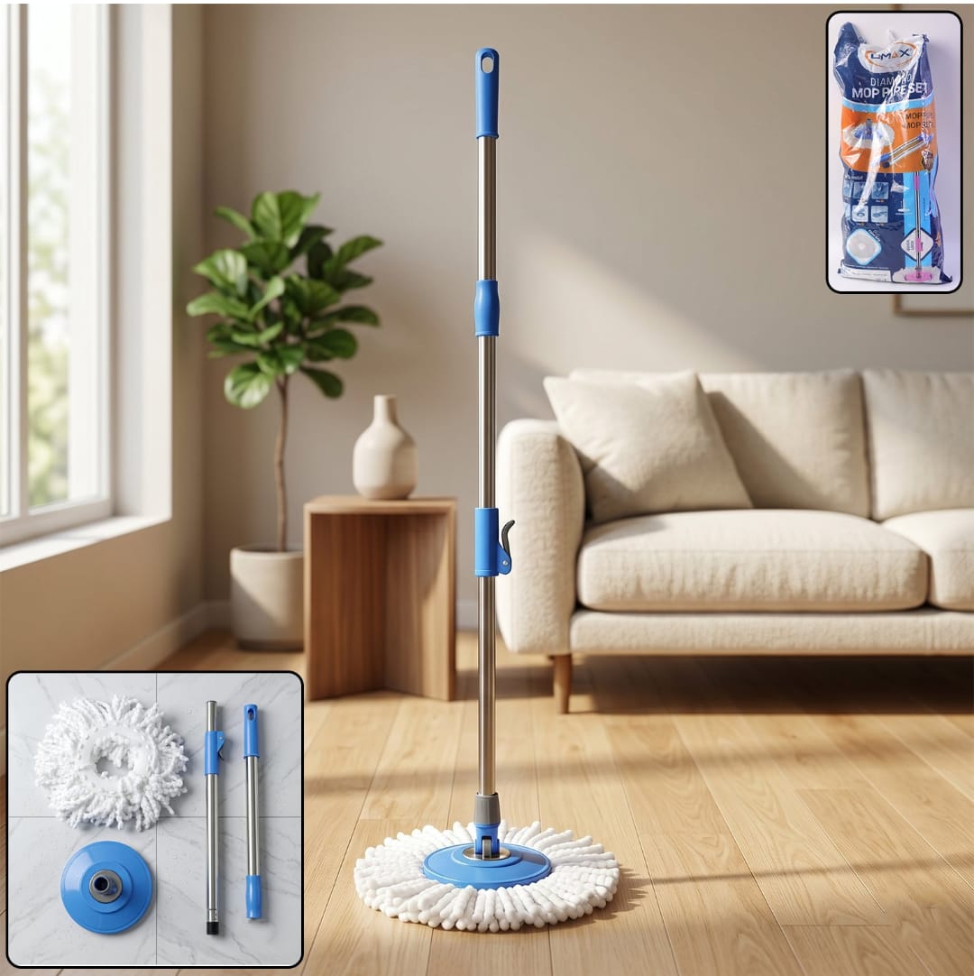 360° Spin Mop with Stainless Steel Handle