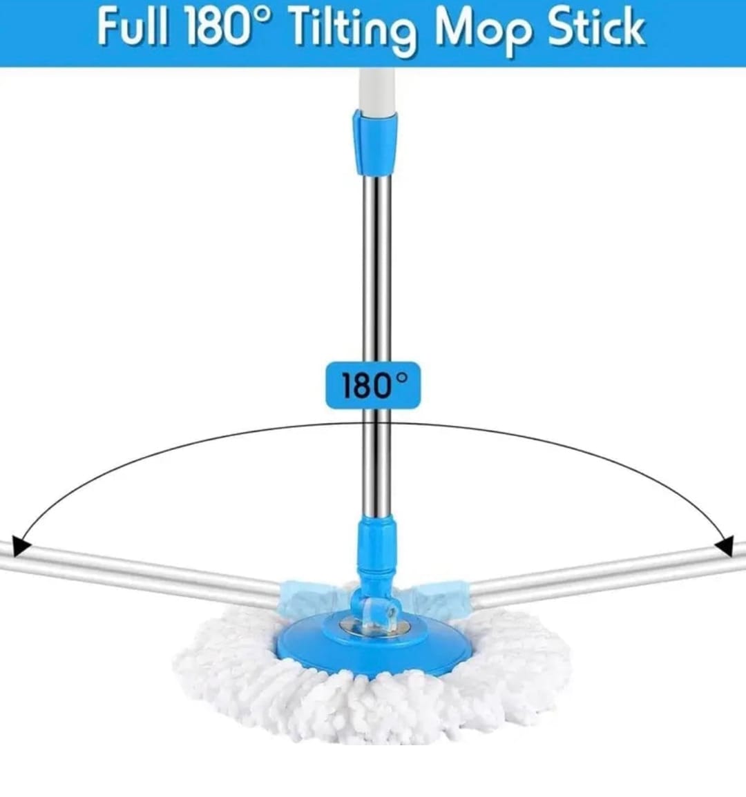 360° Spin Mop with Stainless Steel Handle