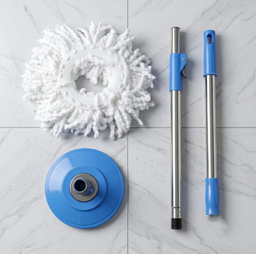 360° Spin Mop with Stainless Steel Handle