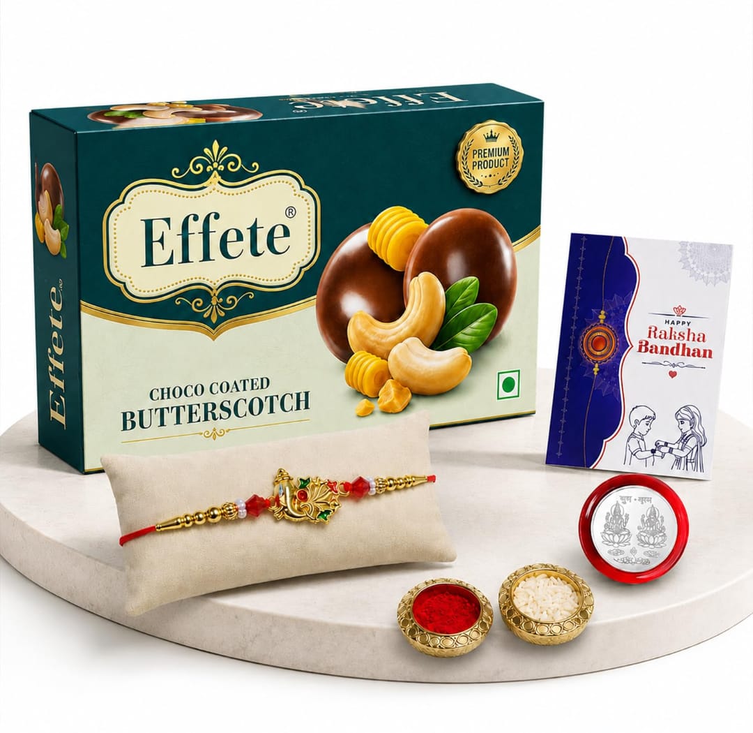 Raksha Bandhan Gift Set for Brother – Ganesha Rakhi & Chocolate Combo