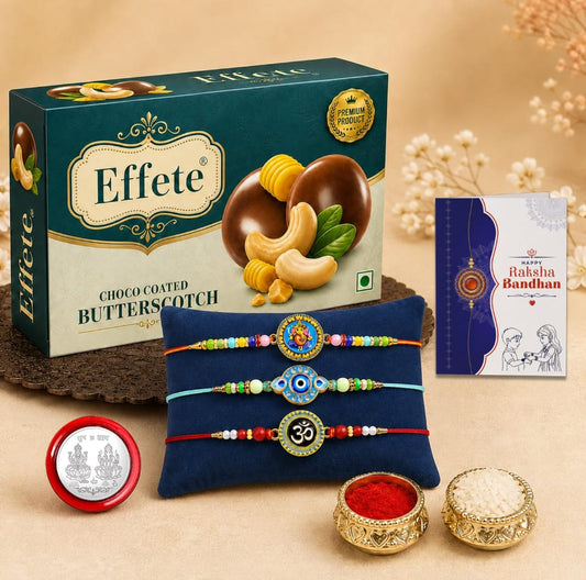 Ganesh Evil Eye Rakhi Combo – Raksha Bandhan Gift Pack