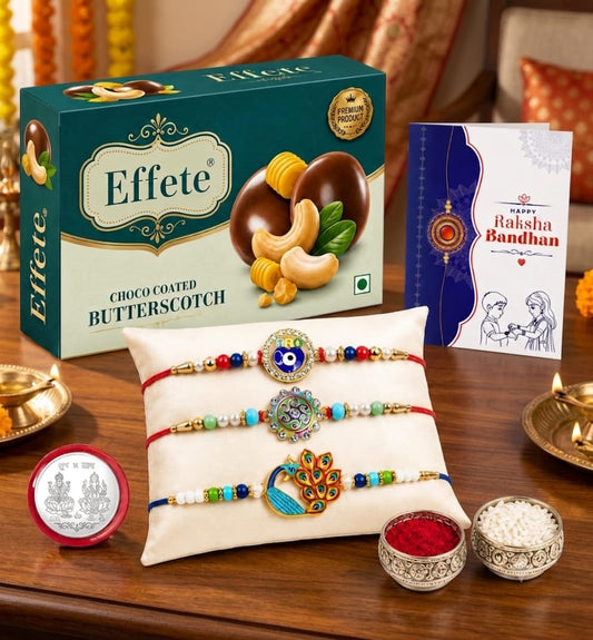Evil Eye Rakhi Combo Raksha Bandhan Gift Set with Chocolate