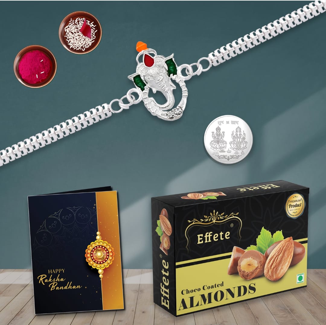 Ganesh Rakhi Gift Box – Complete Raksha Bandhan Celebration Combo Set – Raksha Bandha