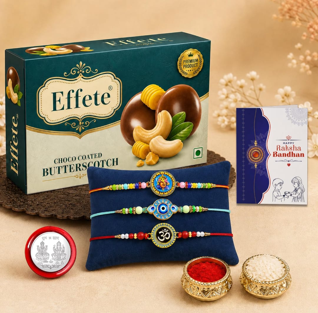 Ganesh Evil Eye Rakhi Combo – Raksha Bandhan Gift Pack