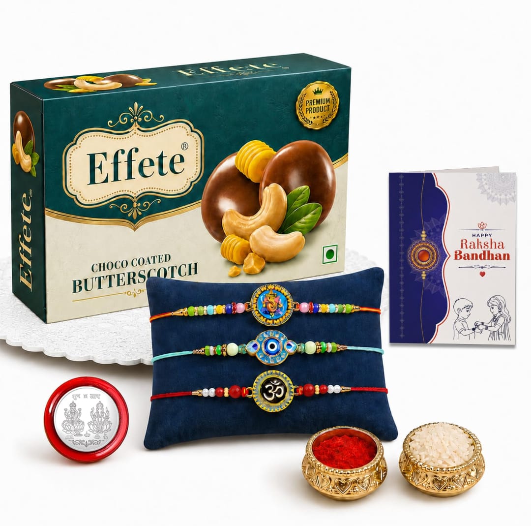 Ganesh Evil Eye Rakhi Combo – Raksha Bandhan Gift Pack