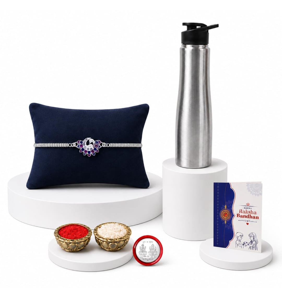 Rakhi for Brother with Water Bottle - Raksha Bandhan Gift Set, Pack of 5