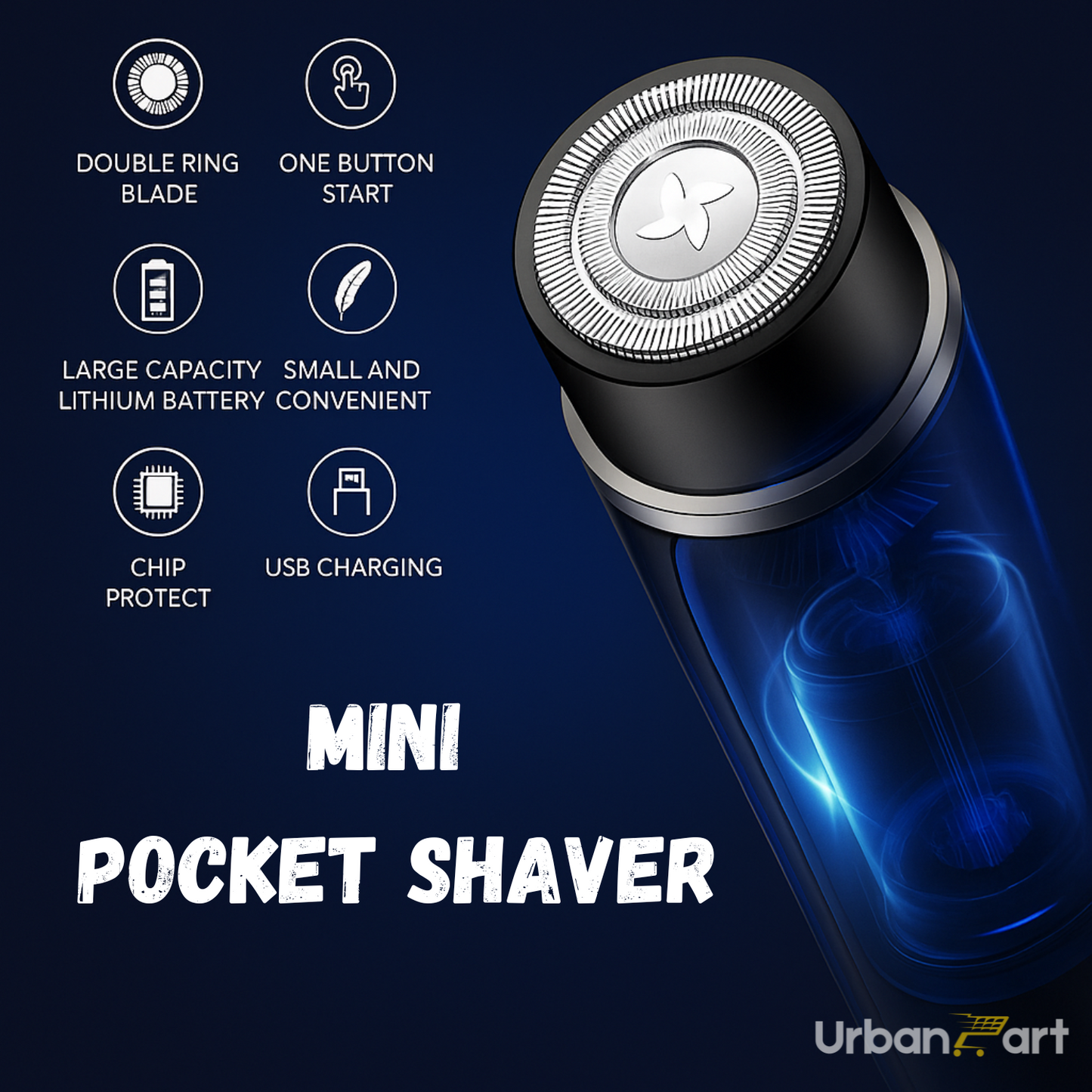 Mini Pocket Shaver – For Men & Women, Travel-Friendly